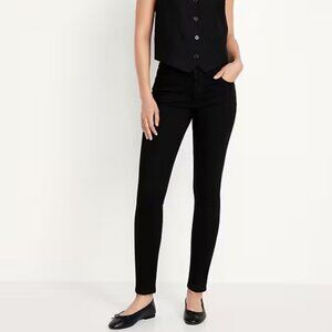NWT Old Navy Mid-Rise Black Rockstar Super-Skinny Jeans, Size 6